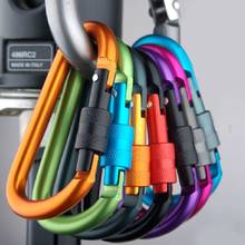 Durable Aluminum Alloy Carabiner Clasps D Shape Keychain Snap Clip Carabiner Hiking Buckle Split Spring Hook 2024 - buy cheap