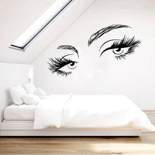 Beauty Salon Wall Stickers Lashes Vinyl Decals Brows Lash Mural Eyebrow Decal Removable O72 2024 - buy cheap