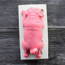 Big Bulldog Cake Mold Pudding Chocolate Soap Making Silicone Molds DIY 3D Dog Soap Mold K694 2024 - buy cheap