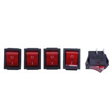 5 x Red Illuminated Light On/Off DPST Boat Rocker Switch 16A/250V 20A/125V AC 2024 - buy cheap