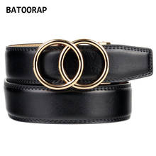BATOORAP Brand Mens Designer Belts Fashion Gold Metal Buckle Trouser Strap Belt Genuine Leather Black Cowboy Ratchet Belt BAR368 2024 - buy cheap