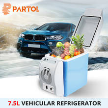 Автомобильный холодильник с морозильной камерой 7.5л мини DC12-24V/AC220V холодильник с морозильной камерой компрессор Портативный для автомобиля домашний Пикник охладитель теплее 2024 - купить недорого