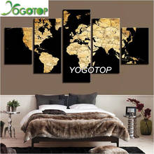 World Map Corners Black Gold diy Diamond Painting 5D Full Drill Mosaic Diamant Embroidery Home Decor 5 Pieces puzzle Art ML1359 2024 - buy cheap
