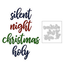 2020 New Christmas English Word Holy Silent Night Metal Cutting Dies For DIY Scrapbooking Greeting Card Paper Making no stamps 2024 - buy cheap