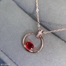 KJJEAXCMY fine jewelry natural ruby 925 sterling silver popular girl pendant necklace chain support test with box 2024 - buy cheap