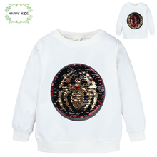 Kids T-shirt Baby Boys Clothes Kids Autumn spring Sweatershirt Blouse Tops Children's Sweater Magic Sequin Clothing DSY397 2024 - buy cheap