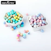 Keep&Grow 100pcs Round Silicone Beads 9mm Pearl Silicone Teething Toys Baby Teether Beads DIY Jewelry Making Pacifier Chain 2024 - buy cheap