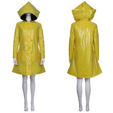Pequenos pesadelos seis cosplay amarelo com capuz casaco terno halloween carnaval traje 2024 - compre barato