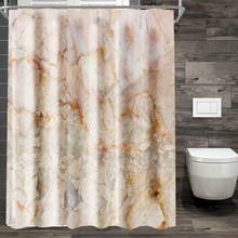 Decoração em poliéster para banheiro-cortina padrão mármore 2024 - compre barato