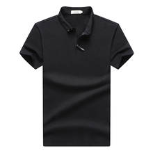 KKSKY Black Man Polo Shirt Short Sleeve Summer Cotton Knitted Polo Shirts Men Zipper Fitness Polo Homme Casual Men's Clothes 4XL 2024 - buy cheap