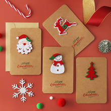 2022 Creative Merry Christmas Small Greeting Cards With Envelope Kids Happy Christmas Greeting Cards New Year Postcard Gift Card 2024 - buy cheap