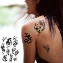 Waterproof Temporary Tattoo Sticker Cat Tiger Skull head ghost fake tatto flash tatoo tatouage temporaire for women girl men 2024 - buy cheap
