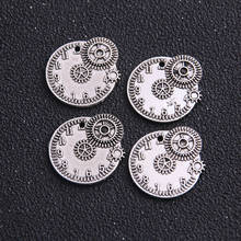 4pcs/lot 20*22mm High quality Jewelry Charms New Gear Horologe Antique   Alloy Pendants Fit DIY making 2024 - buy cheap