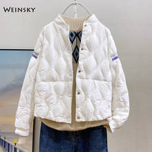 Abrigo largo ajustado de algodón para mujer, chaqueta acolchada, Parkas de otoño e invierno, nueva moda 2024 - compra barato