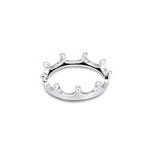 Полированная Корона кольцо, чистый фианит Аутентичные 925 пробы серебряные ювелирные изделия кольцо для женщин в европейском стиле Стиль Серебряные кольца для изготовления ювелирных изделий 2024 - купить недорого