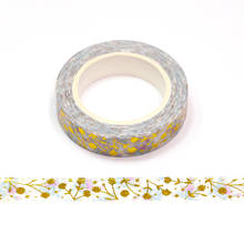 Fita washi decorativa de flores e folhas, fita de 10mm x 10m para uso doméstico, material de escritório e escola, 1 peça 2024 - compre barato