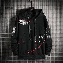 Men's Hoodie Spring/Summer Hip Hop Japanese Harajuku Streetwear Printed Graffiti Hoodie Men's Sweatshirt Men 2024 - buy cheap