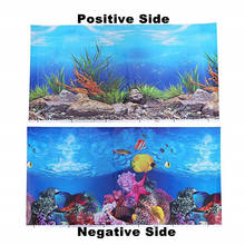 Póster de pared de doble cara de PVC para acuario, imagen decorativa de océano, 30/40/50cm(H), nuevo 2024 - compra barato