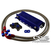 Enfriador de aceite AN10 de 7 filas para BMW Mini Cooper S R53, Kit de manguera con adaptador de filtro, color azul/negro, 02-08 2024 - compra barato
