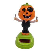 Figuras de calabaza de Halloween alimentadas por energía Solar, decoración de coche para el hogar, Gadget de juguete 2024 - compra barato