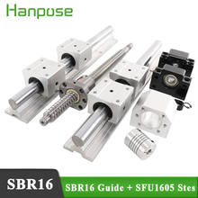 6PC linear guide SBR16 Linear rails+ 12pcs SBR16UU+3pc Ballscrew SFU1605+BK12 BK12 +coupler 6.35*10 for CNC Milling Machine 2024 - buy cheap