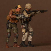 Modelo de resina 1/35 figura gk soldado pmc equipe militar tema sem montar e sem pintura 2024 - compre barato