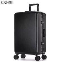 KLQDZMS New aluminum frame Luggage 20"24"26"inch trolley suitcase password men women travel suitcase on wheel 2024 - buy cheap