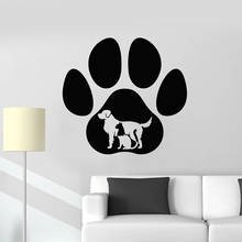 Paw Print Wall Decal Animals Dog Cat Pet Shop Vet Clinic Kids Bedroom Interior Decor Door Window Vinyl Stickers Wallpaper 3726 2024 - buy cheap