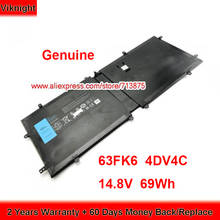 Оригинальный аккумулятор 4DV4C 63FK6 для ноутбука Dell XPS 1810 1820 1820-D1598T D10H3 14,8 в 69 Втч 2024 - купить недорого
