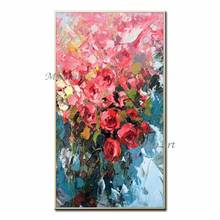 100% abstract hand painted flower oil painting canvas art wall decoration picture family painting scene decoration 2024 - buy cheap