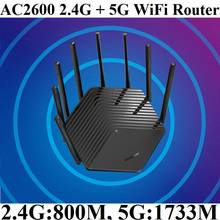 Chinese Firmware, 8 Antennas Wireless Router 802.11AC Double bands, 2.4GHz 800M + 5GHz 1733M, 4 ports Gigabit AC2600 Huge WiFi 2024 - buy cheap