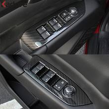 Для Mazda CX-5 CX5 2018 2019 2020 углеродное волокно Автомобильная Внутренняя дверь подлокотник панель окно Лифт кнопка Крышка отделка наклейка аксессуары 2024 - купить недорого
