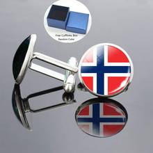 New Arrivals Norway UK Israel Spain National Flag Jewelry Glass Dome Flag Cuff Links Shirt Mens Cufflinks for Party or Wedding 2024 - buy cheap