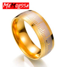 MeMolissa, 8 мм, никогда не выцветают, классические кольца для выпускного, Золотое кольцо, заполненное 316L, титановые стальные кольца для подарка 2024 - купить недорого