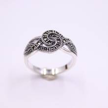 Pure 925 Sterling Silver Ring Width 11mm Marcasite Inlay Double “8” Pattern For Woman US Size 5-10 New 2024 - buy cheap