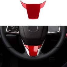 Car Steering Wheel Cover Interior Trim Panel for 10Th Gen Honda Civic 2020 2019 2018 2017 2016 - Red 2024 - buy cheap