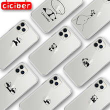 Чехол Pandas для телефона iPhone 11, мягкий чехол из ТПУ для iPhone 11 Pro XS MAX 8 7 6 6S Plus X XR 5S SE 2020, белый прозрачный чехол 2024 - купить недорого