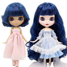 Boneca conjunto de cabelo azul gelado dbs blyth, boneca serragens no. bl6221 1/6 bjd ob24 anime girl 2024 - compre barato