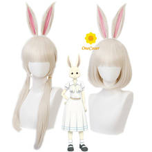 Anime BEASTARS Cosplay Wigs Rabbit Haru Wig Bunny Short Long Hair Rabbit Ears Heat-resistant Fiber Hair + Wig Cap Party Girls 2024 - buy cheap