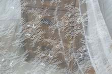 59" Width Floral Tulle Lace Fabric In Off White Or Black For Outfits, Baby Prom, Wedding Gowns, Flower Girl Dress 2024 - buy cheap