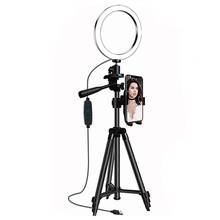 16Cm Stepless Dimmable Ring Light With Tripod Stand Cell Phone Holder LED Selfie Light For Live Stream Beauty Makeup   319#2 2024 - buy cheap