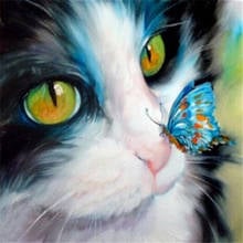 DIY 5D Diamond Painting Cat Full Round Drill Diamond Embroidery Animal Mosaic Pictures of Rhinestones Cross Stitch Wall Art Gift 2024 - buy cheap