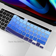Моющийся силиконовый чехол с английской клавиатурой для MacBook Pro 16 дюймов 2019 Сенсорная панель A2141 2024 - купить недорого