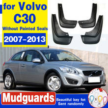 Para-lamas dianteiro e traseiro para volvo c30 (sem vedação pintada) 2007-2013 protetores contra respingo para-lama 2010 2011 2024 - compre barato