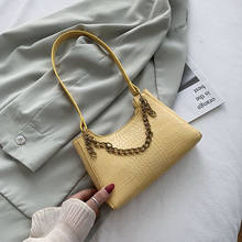 Женская сумка через плечо, из искусственной кожи, с ремешком под крокодиловую кожу 2024 - купить недорого