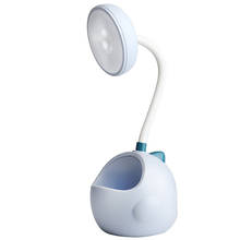 Lâmpada de led para mesa recarregável, mini lâmpada flexível com porta de carregamento usb e suporte para caneta 360 ° para leitura em quarto 2024 - compre barato