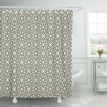 Arabesque Ornamental Pattern Moroccan Geometric Abstract Shower Curtain Waterproof Polyester 72 x 78 inches Set with Hooks 2024 - buy cheap