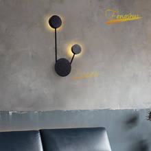 Скандинавский минималистичный светодиодный настенный светильник, современные кованые Двухсторонние настенные светильники, Коридорная лестница, спальня, гостиная, настенные светильники 2024 - купить недорого