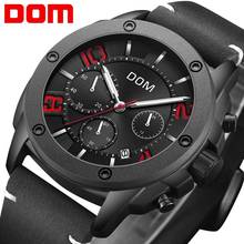 Reloje 2019 DOM Men Watch Male Leather Automatic date Quartz Watches Mens Luxury Brand Waterproof Sport Clock M-1229BL-1M4 2024 - buy cheap