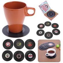 4 6Pcs Vinyl Record Table Mats Drink Coaster Table Placemats Creative Coffee Mug Cup Coasters Heat-resistant Nonslip Pads 2024 - buy cheap